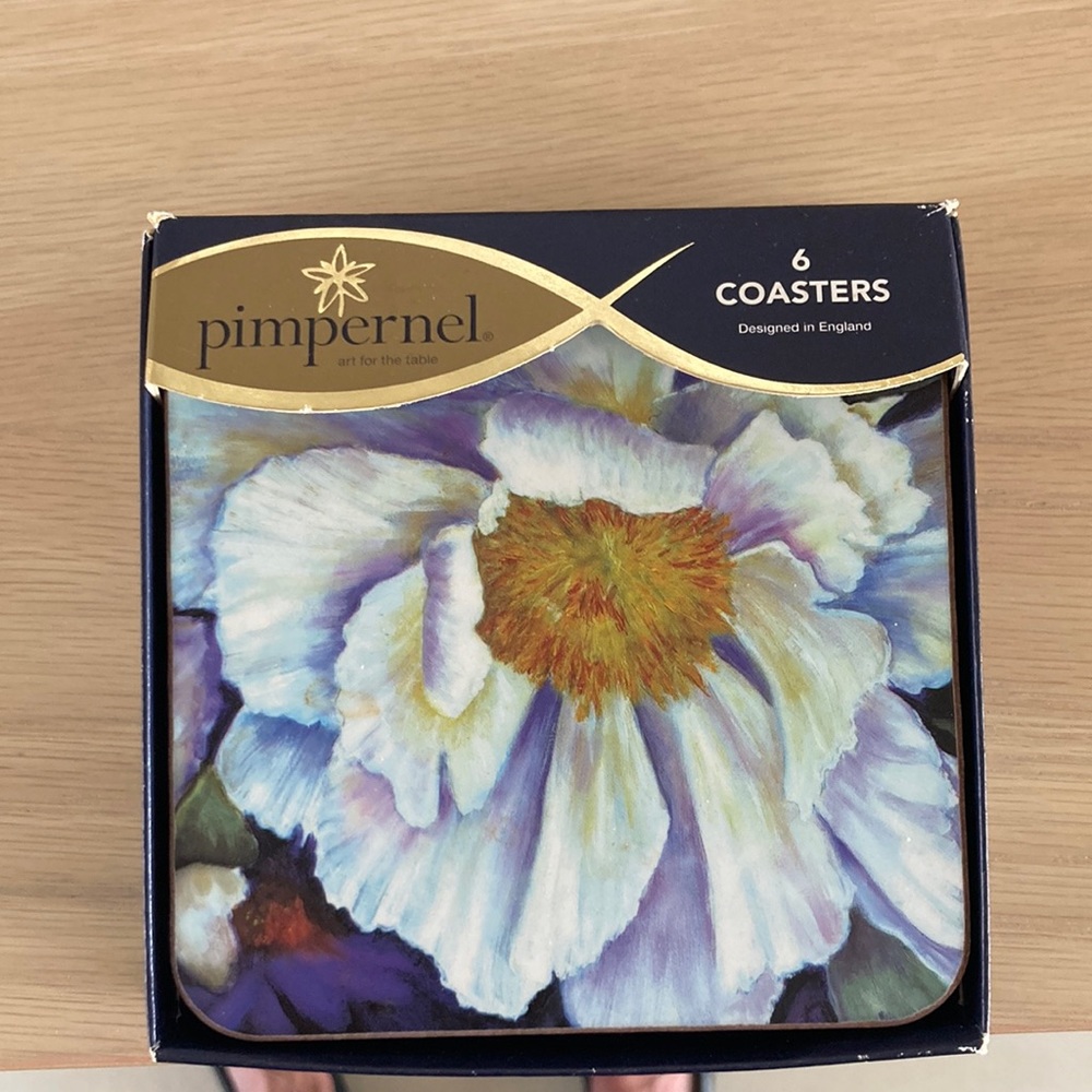 Pimpernel Coasters cork backed (6)